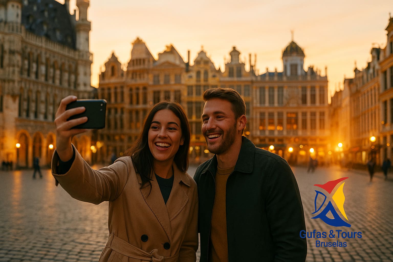 Foto de pareja en la Grand Place | Bruselas en 2 días
