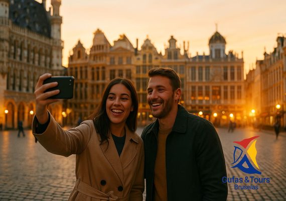 Bruselas en 2 días foto en la Grand Place Foto de pareja en la Grand Place | Bruselas en 2 días